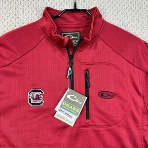 Drake Clothing 1/4 Zip Pullover Mens XL Red Breathelite Microfleece SC Gamecocks